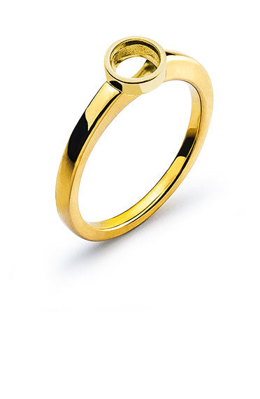 Solitär Ring Rohling Gelbgold 750 Zargenfassung für 0.50ct.