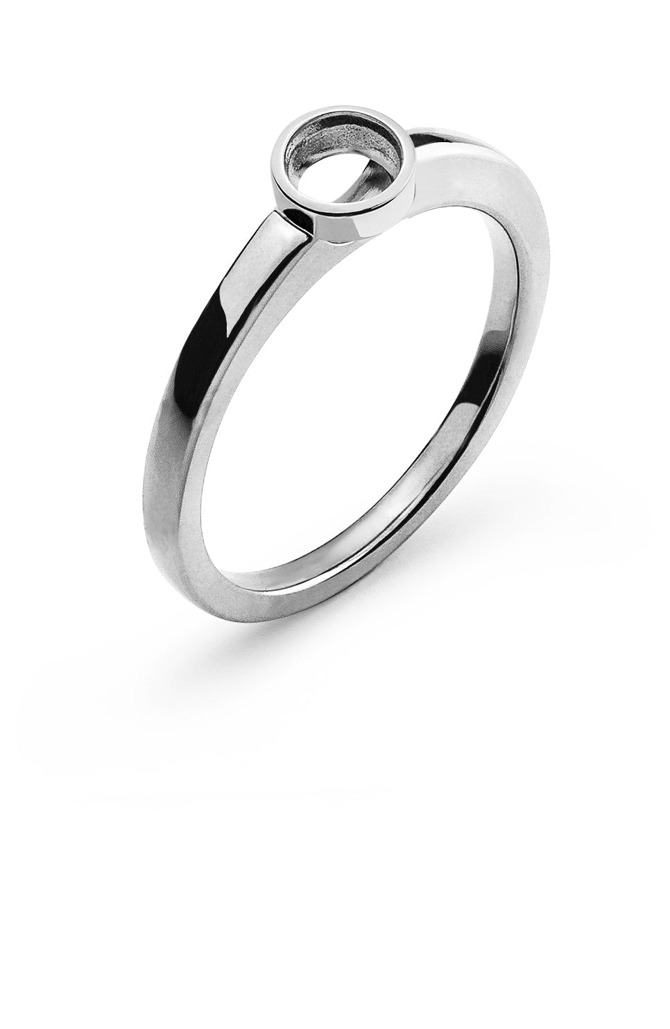 Solitär Ring Rohling Zargen Fassung Weissgold 750 für 0.33 ct.