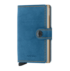 Portefeuille Secrid Miniwallet Indigo 3 Sand avec gravure - MIn-3-Sand