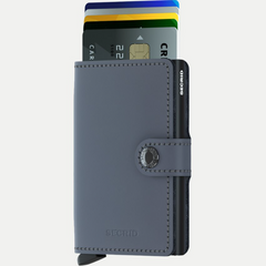 Portefeuille Secrid Miniwallet Gris Noir Mat avec gravure - MM-Gris-Noir