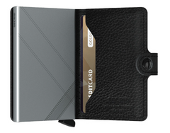 Portefeuille Secrid Mini Stitch Linea Noir avec gravure - MSt-Linea Noir