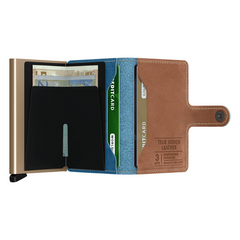 Portefeuille Secrid Miniwallet Indigo 3 Sand avec gravure - MIn-3-Sand
