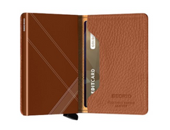 Portefeuille Slimwallet Stitch Linea Caramello de Secrid avec gravure gratuite - SSt-Caramello