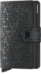 Portefeuille Secrid Miniwallet Hexagon Black avec gravure - MHe-Black