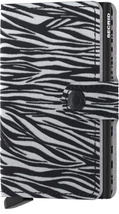 Secrid Miniwallet Zebra Light Grey mit Gravur - MZe-Light Grey