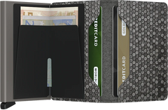 Secrid Slimwallet Hexagon Grey mit Gravur - SHe-Grey