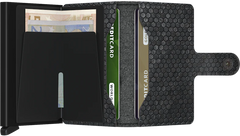 Portefeuille Secrid Miniwallet Hexagon Black avec gravure - MHe-Black