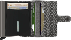 Secrid Miniwallet Hexagon Grey mit Gravur - MHe-Grey
