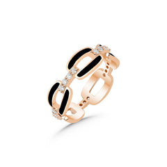 bague en or jaune avec diamants - YZ0002779