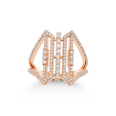 Roségold-Ring mit Diamanten - YZ0002780