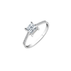 Verlobungsring 18 Karat - 750 Weissgold mit Diamanten - YZ0005015