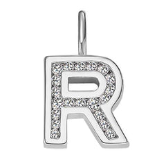 Anhänger Silber 925 weiss Buchstabe R poliert rhodiniert - 6256.08989/1800