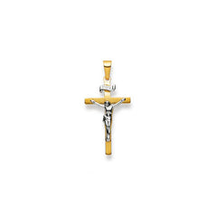 Anhänger 750/18 K Bicolor Kreuz - 1558.01227/0003