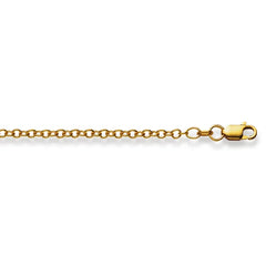 Ankerhalskette 18 Karat Gold 750 in Gelbgold Unisex 40cm - 55 cm x 2.5 mm
