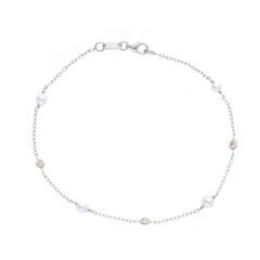 Armband in 18 Karat Weissgold mit Süsswasserperlen - 223265