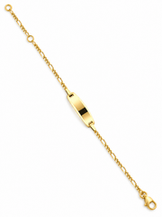 Baby Kinder Gelbgold ID-Armband & Gratis Gravur
