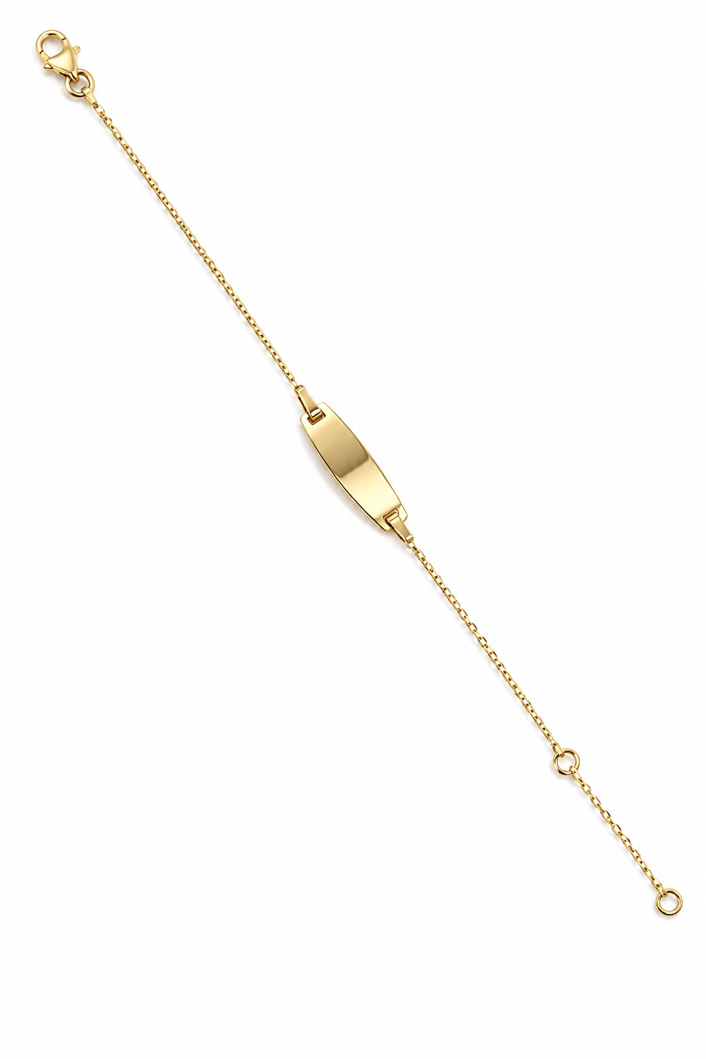 Baby Kinder Gelbgold ID-Armband & Gratis Gravur