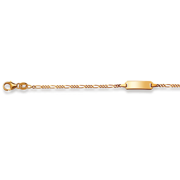 Baby Kinder ID-Armband in 18 Karat Gelbgold mit Gratis Gravur - 1173.01000/1400