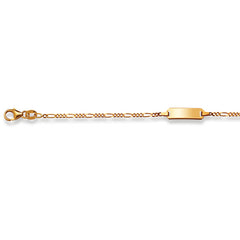 Baby Kinder ID-Armband in 18 Karat Gelbgold mit Gratis Gravur - 1173.01000/1400
