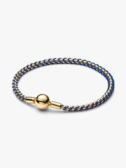 Pandora Blaue Kordel Kastenkette Armband Vergoldet - 563816C02