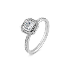 Breuning Asscher Verlobungsring mit Diamanten - 41/06326