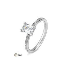 Breuning Baguette Verlobungsring mit Diamanten - 41/06231