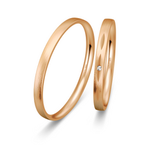 Breuning Dezent Trauringe mit Diamant 0,007 ct. - 48/04332 & 48/04331