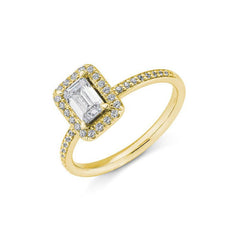 Breuning Emerald Verlobungsring mit Labordiamanten - 41063290