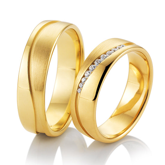 Breuning Inspiration Trauringe mit 11 Diamanten - 48/05820 & 48/05819