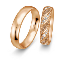 Breuning Luxury Trauringe mit 35 Diamanten - 48/09910 & 48/09909