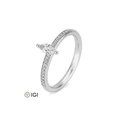 Breuning Navette Verlobungsring mit Diamanten - 41/06237