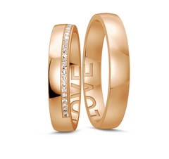 Alliances Breuning Secret Promise avec 25 diamants - 48/06657 & 48/06658