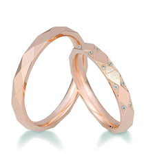 Breuning Trauringe Afterglow mit Diamanten - 48/06482 & 48/06481