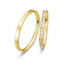 Breuning Trauringe mit Diamanten – Bestseller Eheringe | Hochwertige Goldringe - 48/04952 & 48/04951