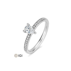 Breuning Tropfen Verlobungsring mit Diamanten - 41/06243