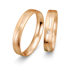 Breuning Welle Trauringe mit Dİamant 0,015 ct. - 48/07131 & 48/07132
