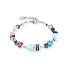 Coeur de Lion Edelstahl silberfarben Multicolor Pastell Armband - 3017/30-1580