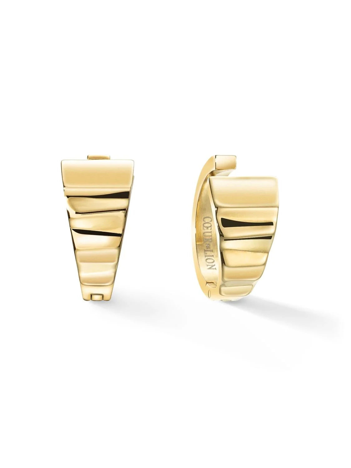 Coeur de Lion Damen-Ohrringe Creolen Wave 20 Goldfarben Edelstahl - 0138/21-1600