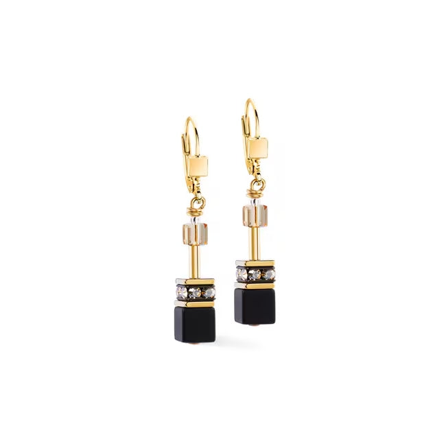 Coeur de Lion Ohrringe Onyx Schwarz-Gold – 4018/20-1316