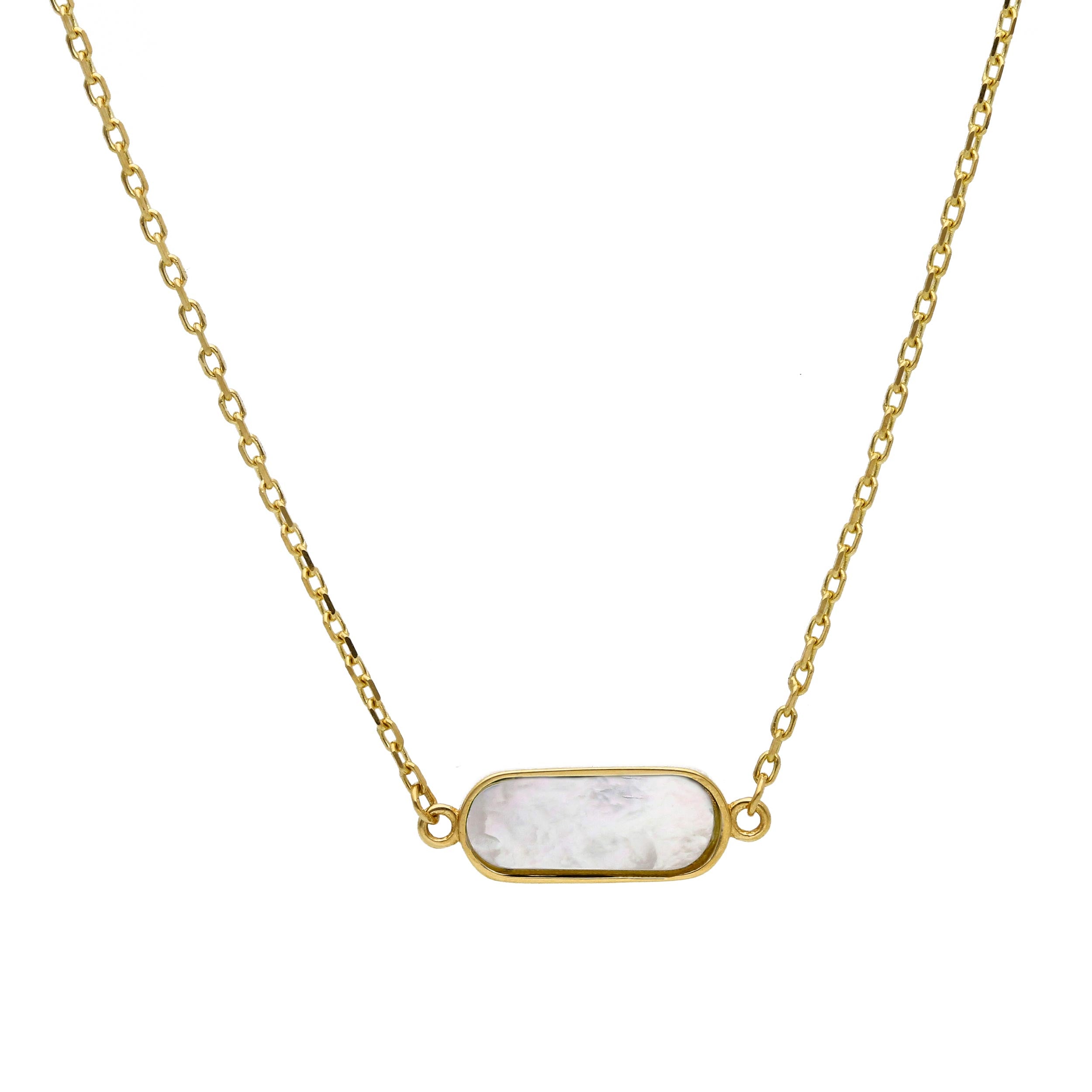 Collier 18 Karat - 750 Gelbgold mit Perlmutt - 277645