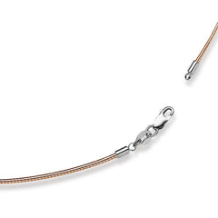 Collier Bicolor Omega 750 Gold | Weissgold-Rotgold 1.4 mm