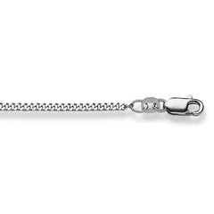 Collier Gold 750 Weiss Panzer geschliffen 2 mm | Classics
