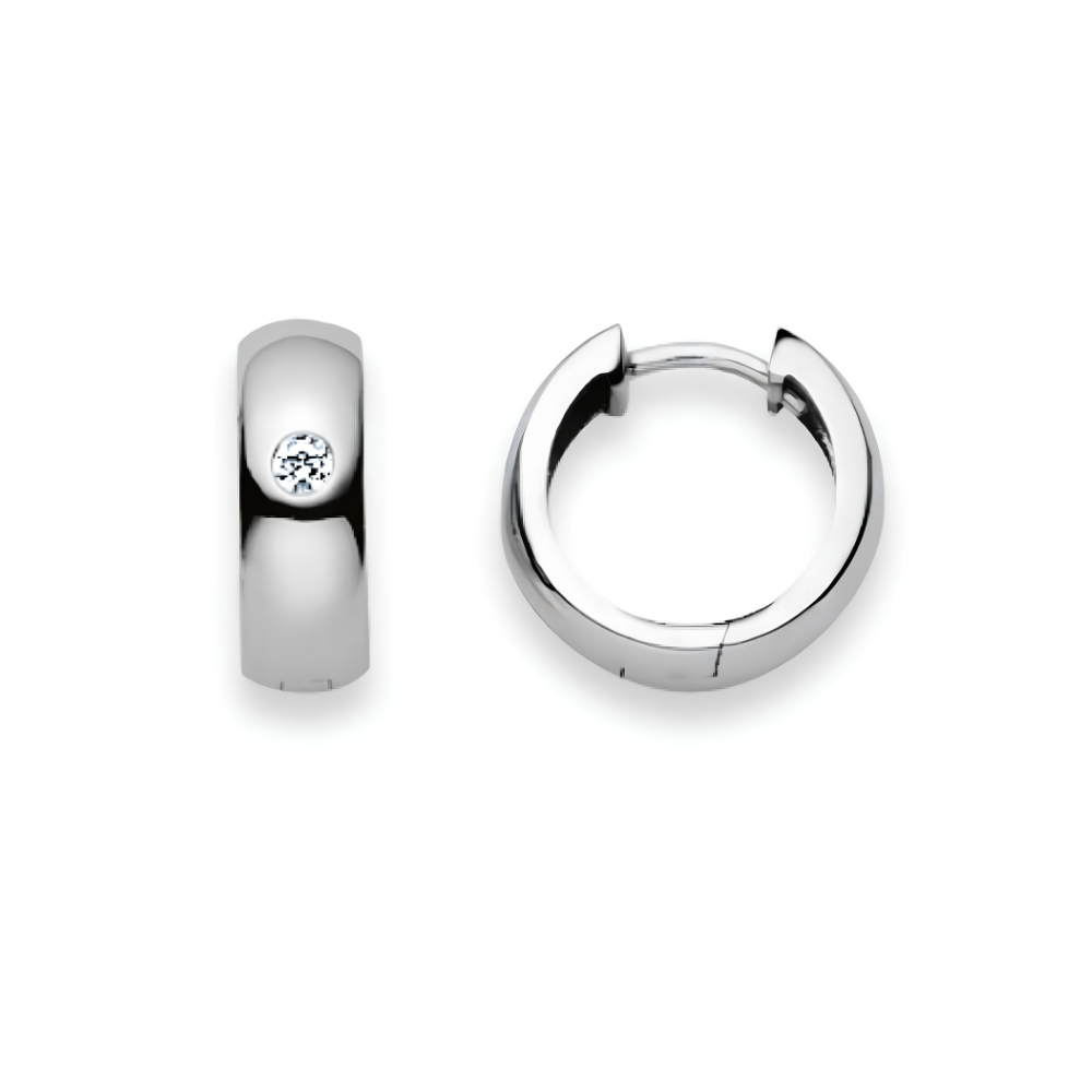 Creolen aus Silber mit Zirkonia - 6264.03416/1400
