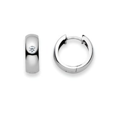 Creolen aus Silber mit Zirkonia - 6264.03416/1400