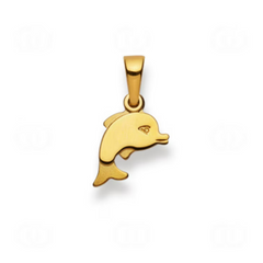 Delfin Anhänger in 18 Karat Gelbgold
