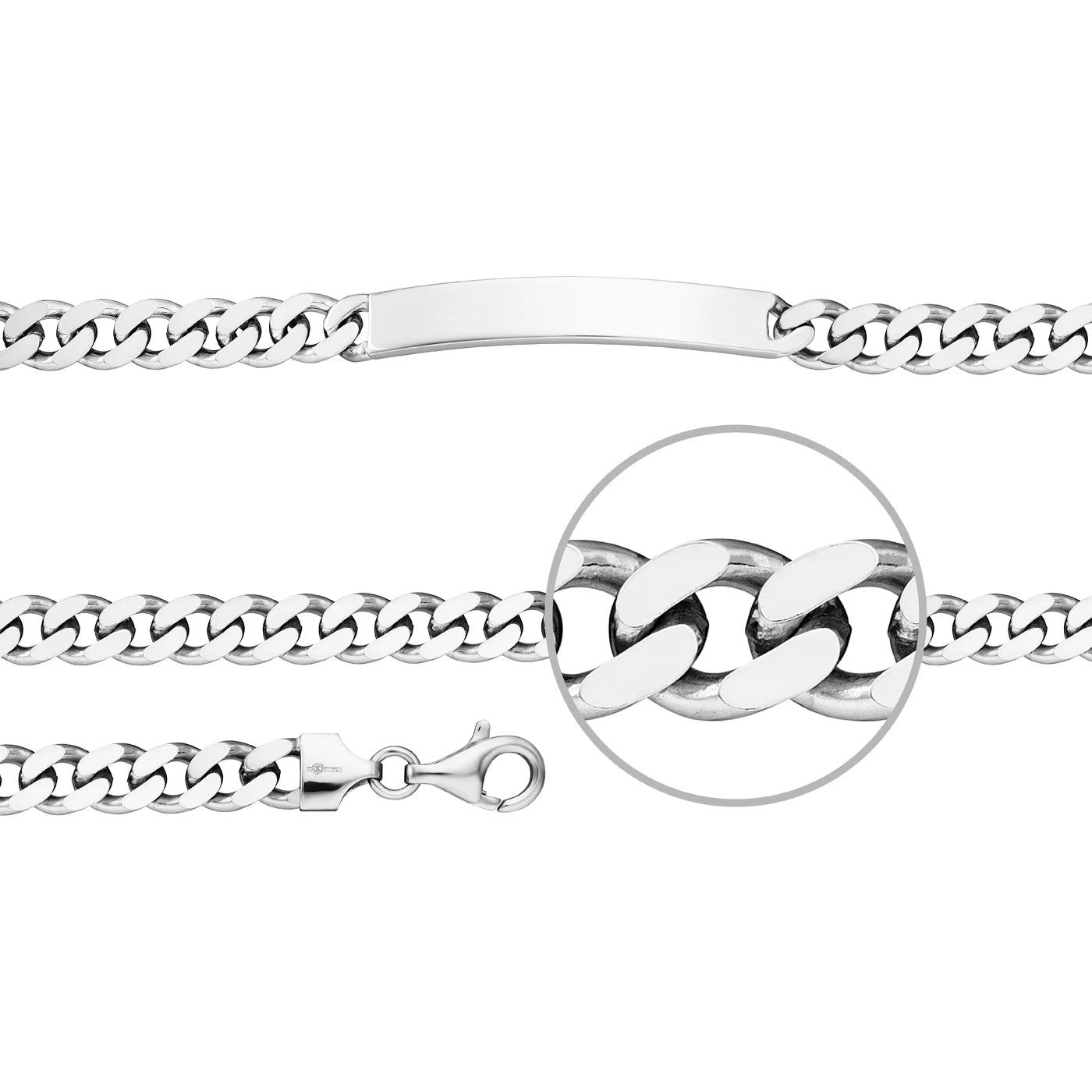 Der Kettenmacher Herren Armband Sterling-Silber 925 in 23 cm - PG2-23S