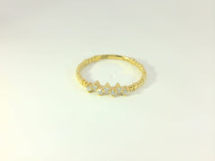 Eleganter 18 Karat Goldring mit Diamanten – luxuriöser Schmuck in Grösse 55 - YZ0003313