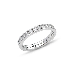 Eleganter 18K Weissgold-Ring, Grösse 56, mit funkelnden Diamanten - YZ0005345