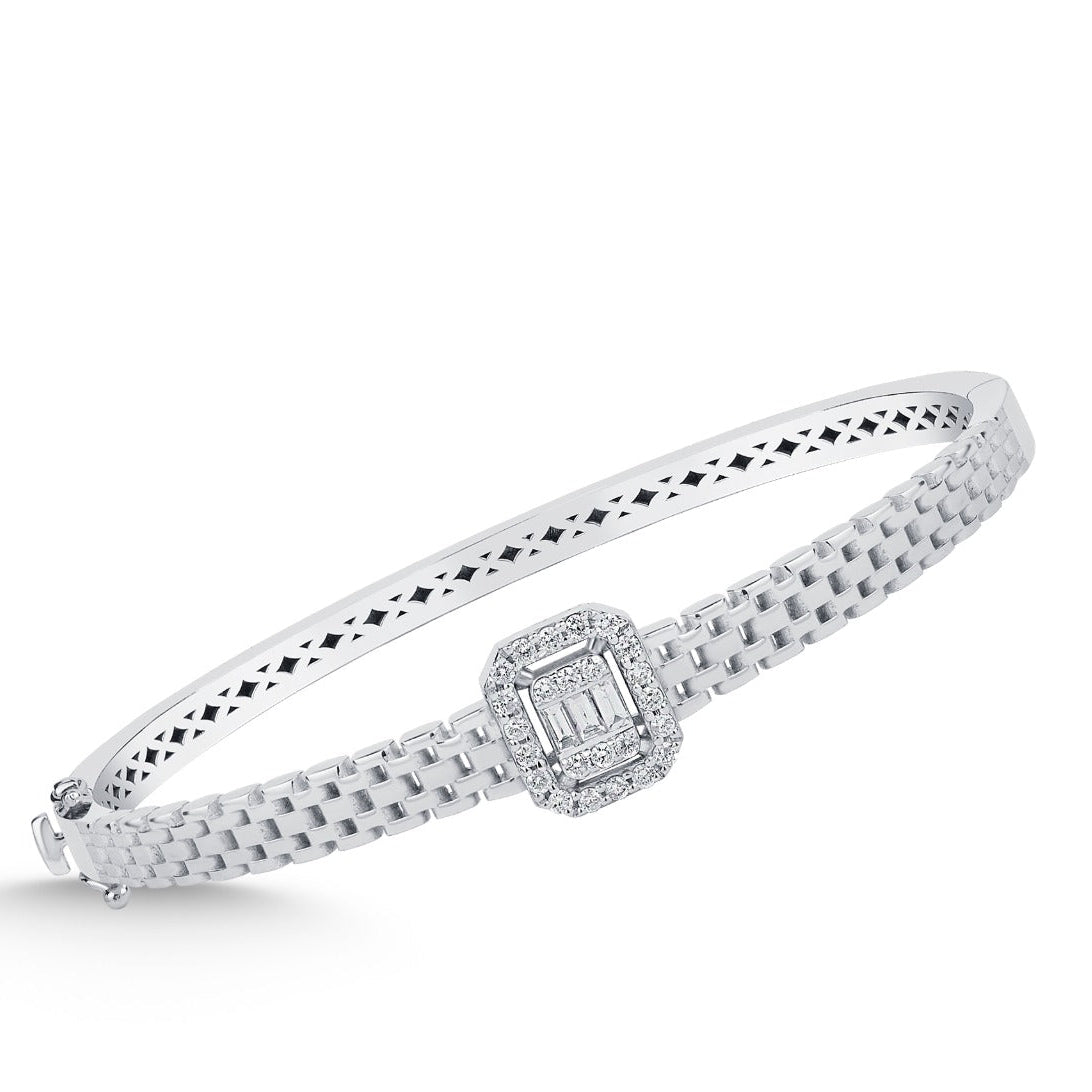 Elegantes Goldarmband mit Diamanten (585 / 750 Gold) - BBL0000242