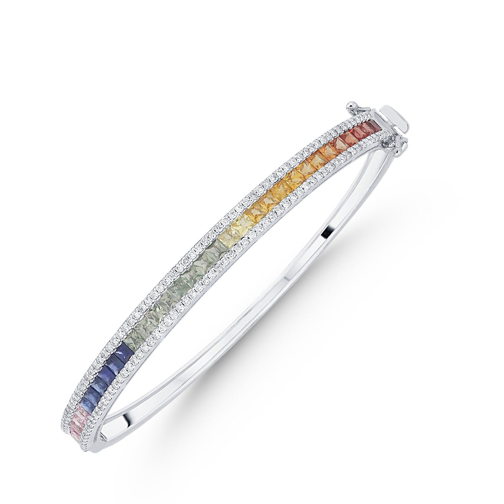 Elegantes Goldarmband mit Diamanten und Saphiren (14K / 18K) - BL0000339